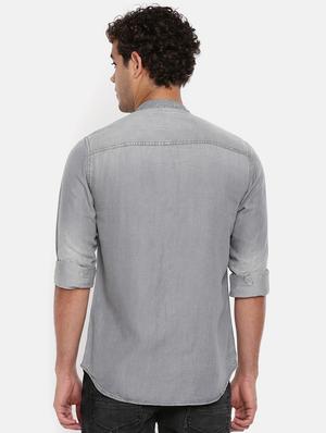grey faded denim shirt - 16327730 - Standard Image - 3