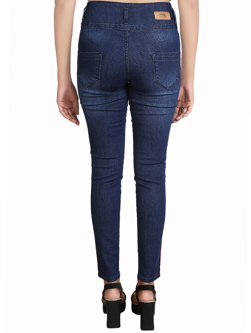 side tape skinny fit jeans - 16327821 - Zoom Image - 3