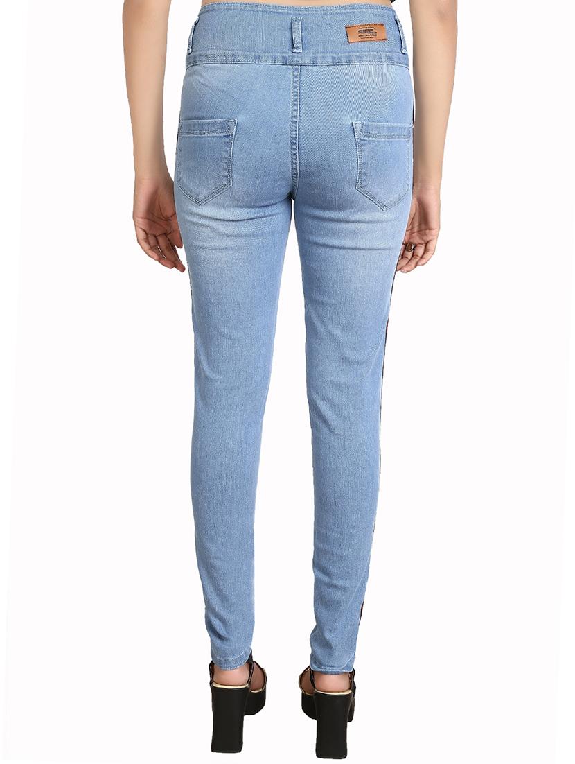 side tape skinny fit jeans - 16327822 - Zoom Image - 3