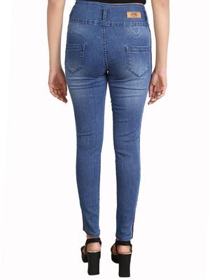 side tape skinny fit jeans - 16327823 - Standard Image - 3