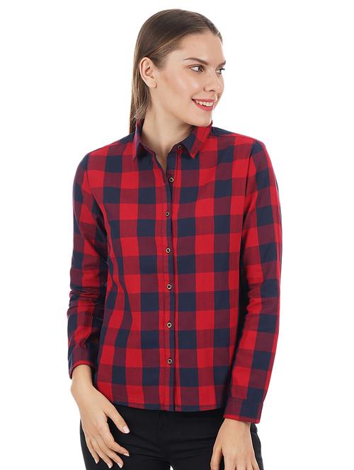long sleeved checkered shirt - 16328184 - Very Small Image - 1