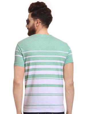 green striped round neck t-shirt - 16328205 - Standard Image - 3