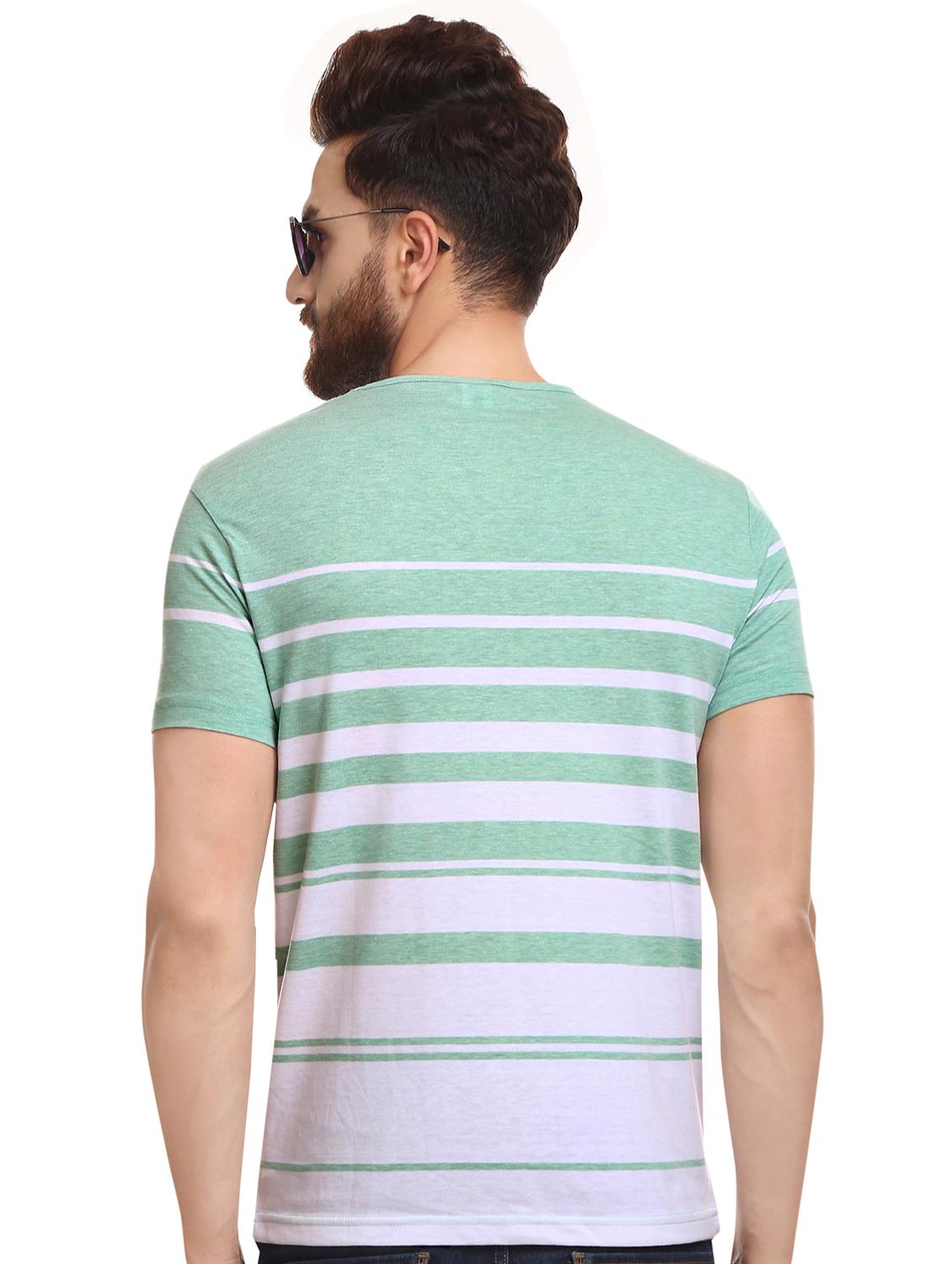 green striped round neck t-shirt - 16328205 - Zoom Image - 3