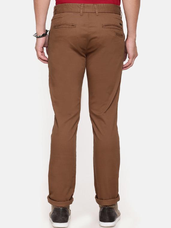 brown solid chinos - 16330092 - Zoom Image - 3