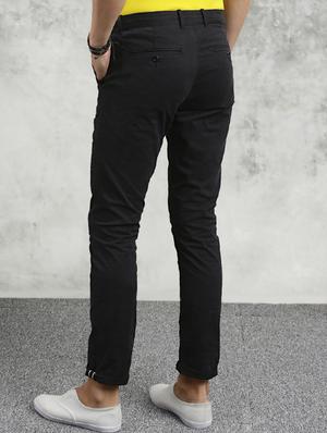black solid chinos - 16330094 - Standard Image - 3