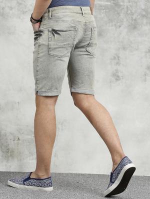 grey washed shorts - 16330144 - Standard Image - 3
