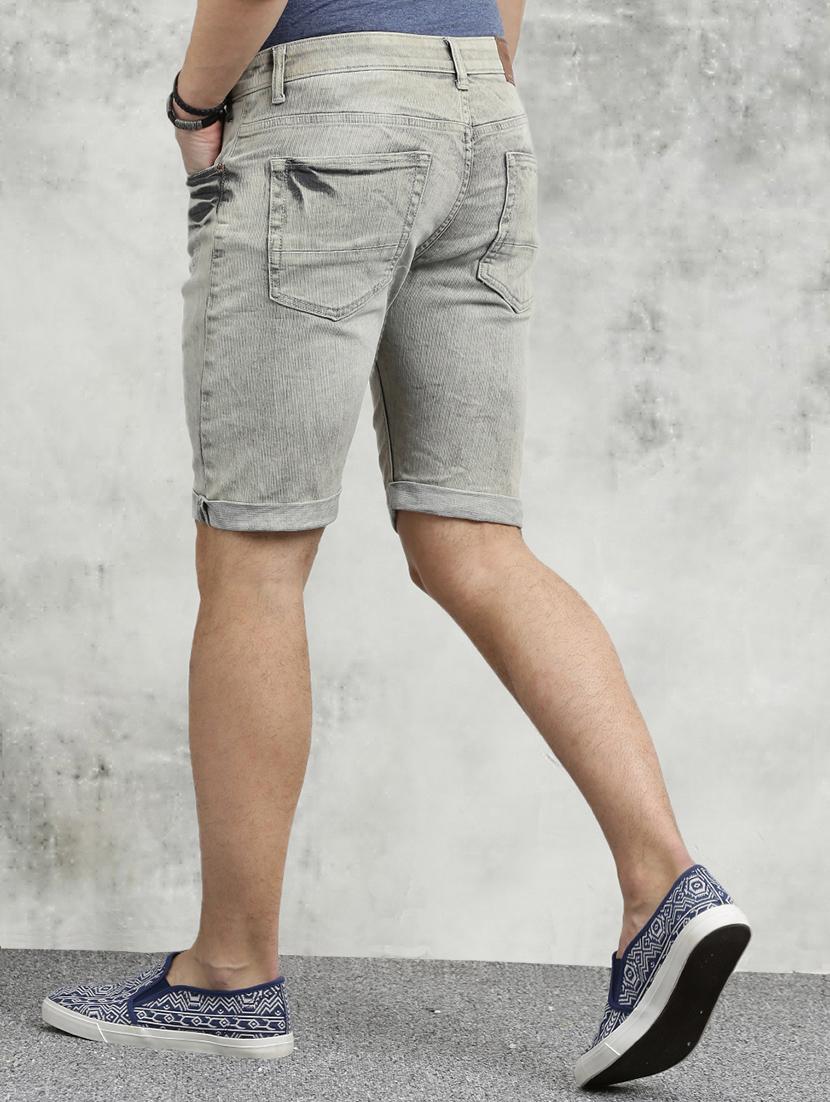 grey washed shorts - 16330144 - Zoom Image - 3