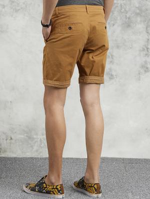 brown solid bermuda - 16330161 - Standard Image - 3