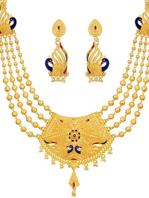 multi colored metal long necklace - 16330464 - Standard Image - 3