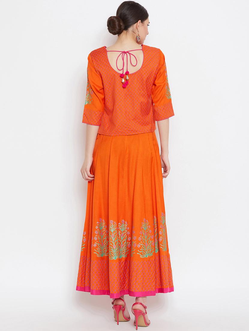 block printed skirt top set - 16330710 - Zoom Image - 3