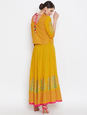 block printed skirt top set - 16330711 - Standard Image - 3