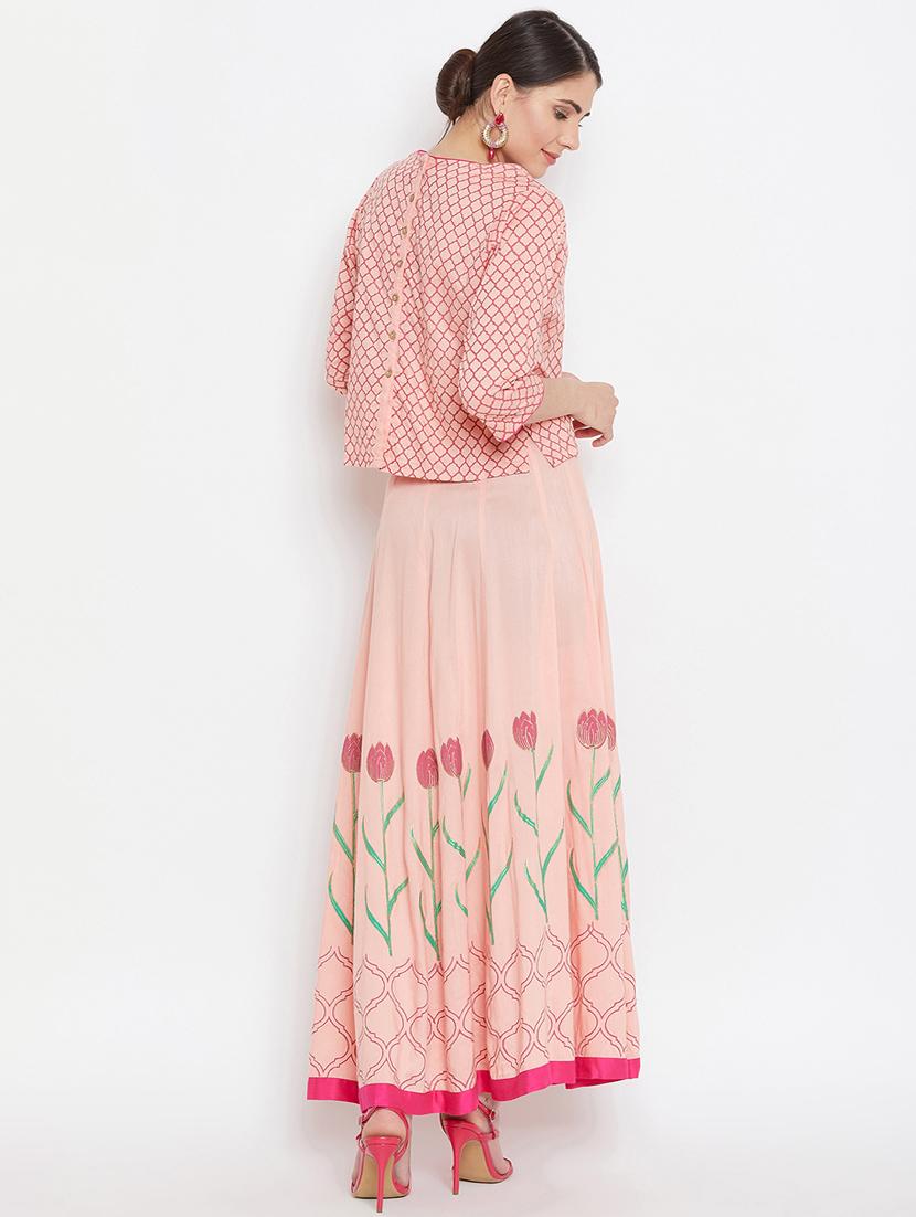 block printed skirt top set - 16330715 - Zoom Image - 3