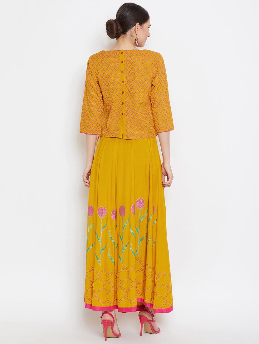 block printed skirt top set - 16330717 - Zoom Image - 3