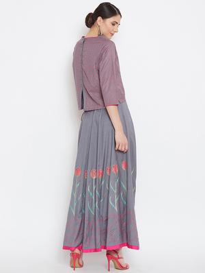 block printed skirt top set - 16330718 - Standard Image - 3