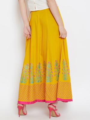 block printed flared skirt - 16331111 - Standard Image - 3