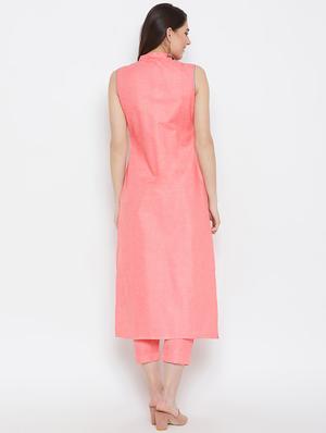 embroidered pastel kurta pant set - 16331196 - Standard Image - 3