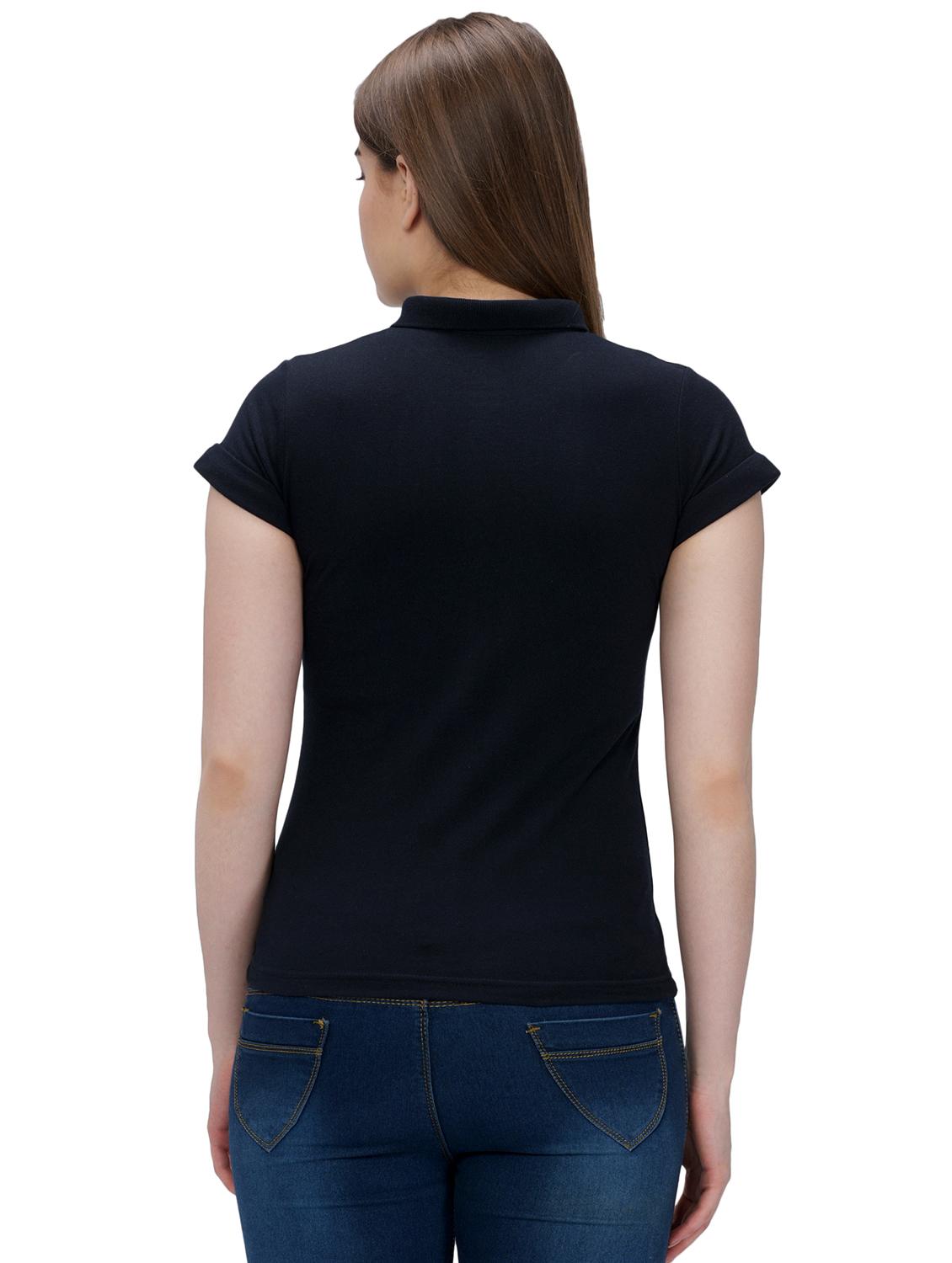 short sleeved solid polo tee - 16331464 - Zoom Image - 3