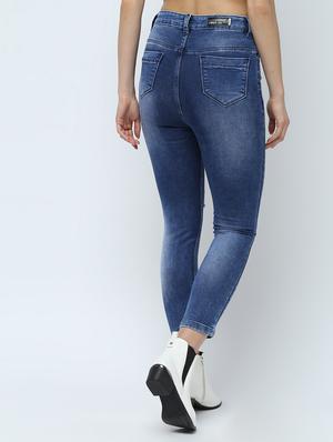 high rise distressed jeans - 16332357 - Standard Image - 3