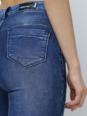 high rise distressed jeans - 16332357 - Standard Image - 6