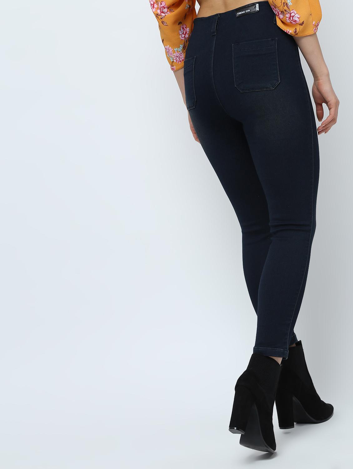 skinny fit high rise jeans - 16332360 - Zoom Image - 3
