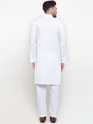 white solid ethnic wear set - 16332648 - Standard Image - 3