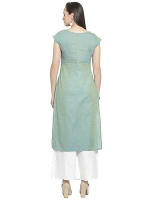 solid straight kurta - 16333180 - Standard Image - 3