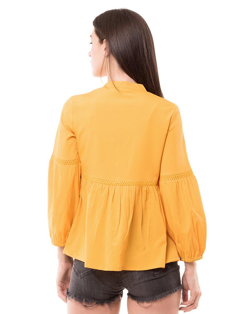 lace insert button-up top - 16333405 - Zoom Image - 3