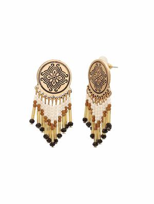 metallic zinc drop earring - 16333980 - Standard Image - 3