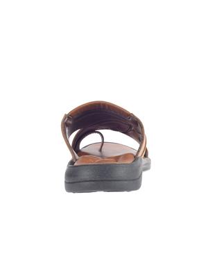 tan leatherette slip on sandals - 16334039 - Standard Image - 3