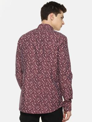 pink floral print casual shirt - 16334673 - Standard Image - 3