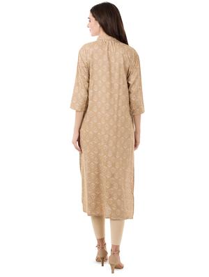 block print straight kurta - 16335681 - Standard Image - 3