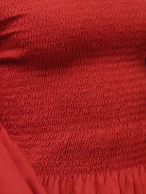 smock detail bell sleeved top - 16336463 - Standard Image - 6
