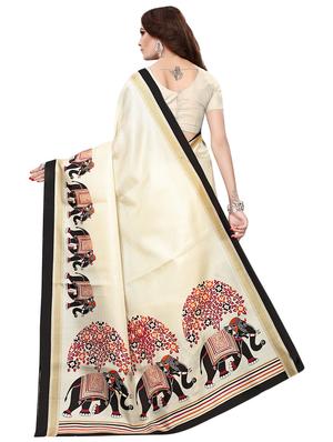 multicolor set of 2 printed saree combo with blouse - 16336991 - Standard Image - 3