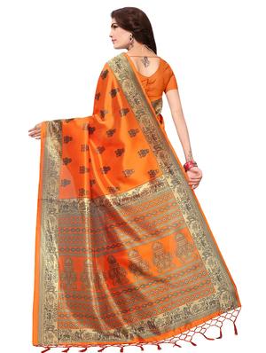 multicolor set of 2 printed saree combo with blouse - 16337000 - Standard Image - 3