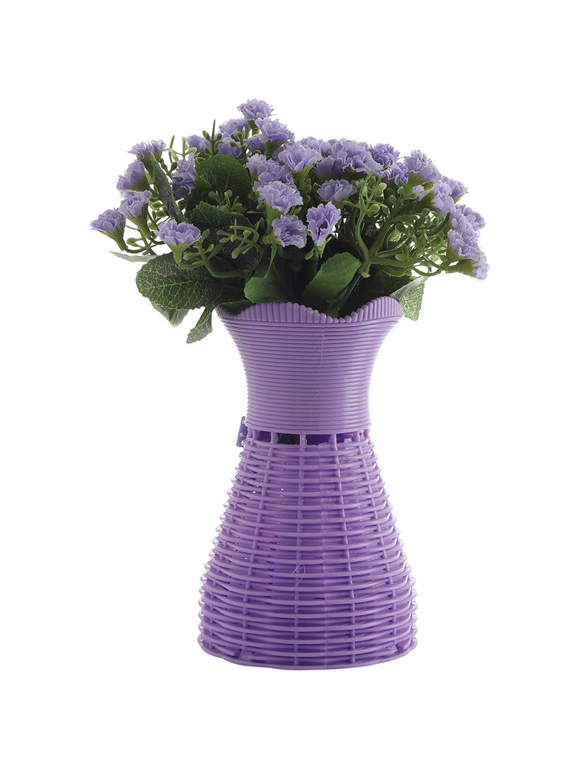 foliyaj artificial purple marigold flower bunch with vase - 16337714 - Zoom Image - 3