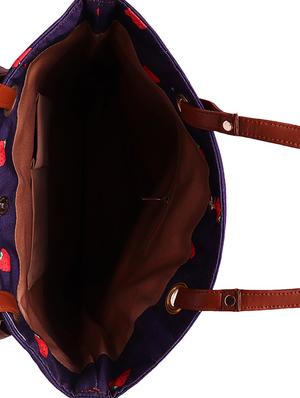 purple canvas regular tote - 16338204 - Standard Image - 3