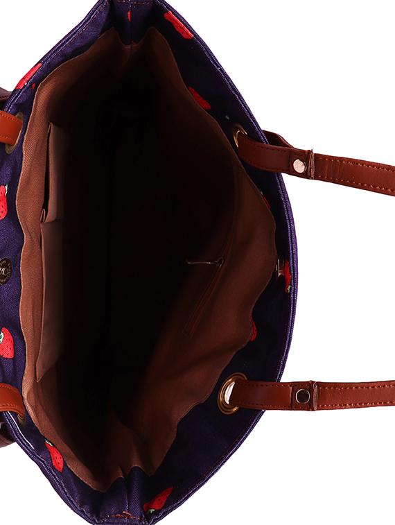 purple canvas regular tote - 16338204 - Zoom Image - 3