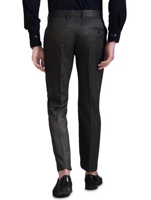 grey solid flat front formal trouser - 16338694 - Standard Image - 3