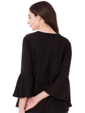 bell sleeved gathered top - 16339637 - Standard Image - 3