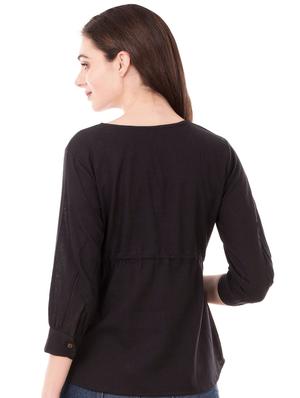 pom-pom detail drawstring top - 16339716 - Standard Image - 3