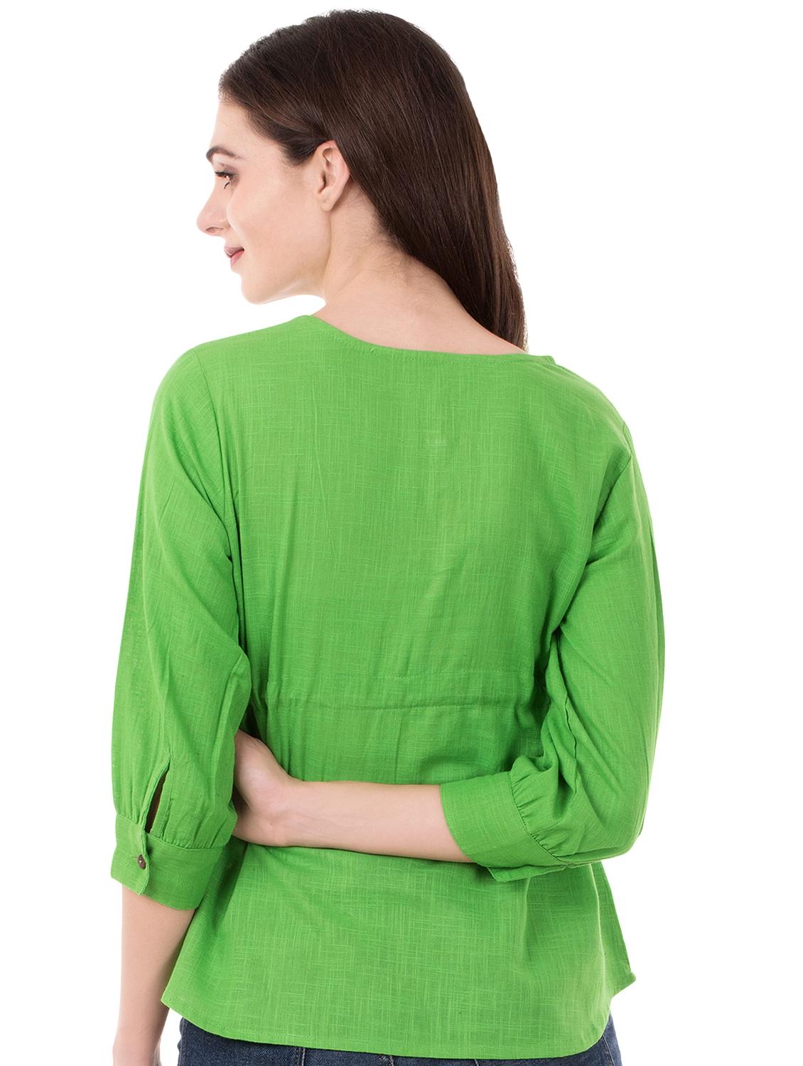 pom-pom detail drawstring top - 16339718 - Zoom Image - 3