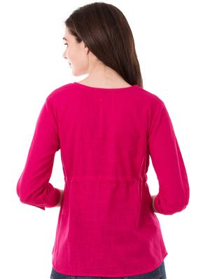 pom-pom detail drawstring top - 16339721 - Standard Image - 3