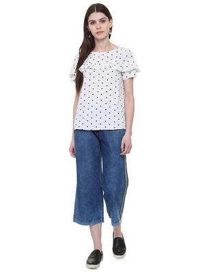 frill detail heart print top - 16340960 - Standard Image - 3