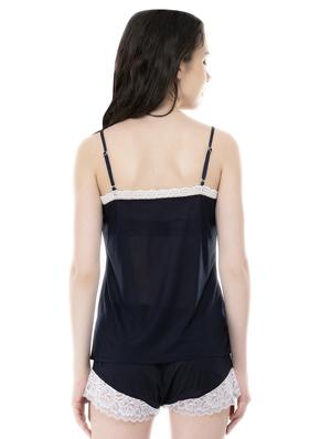 lace detail top & shorts nightwear set - 16341155 - Standard Image - 3