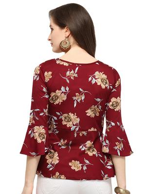 bell sleeved floral top - 16341445 - Standard Image - 3