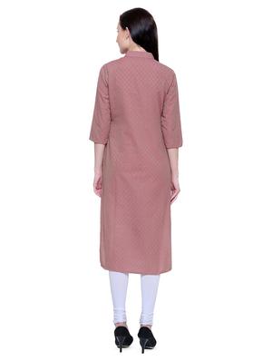 jacquard straight kurta - 16341549 - Standard Image - 3