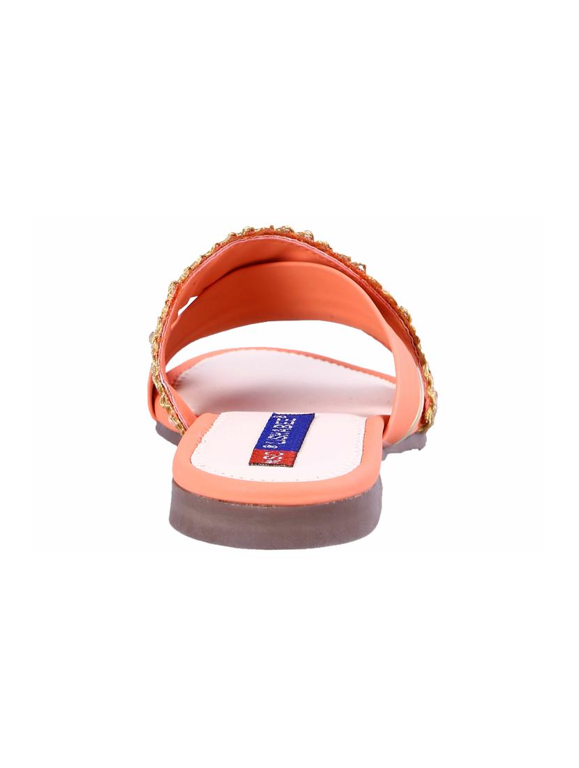 orange slip on sandals - 16341946 - Zoom Image - 3