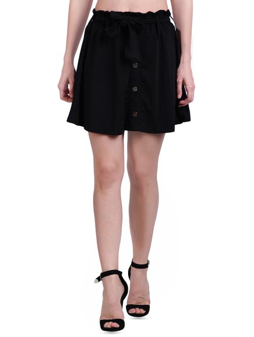 tie knot button -up A-line skirt - 16342866 - Standard Image - 1