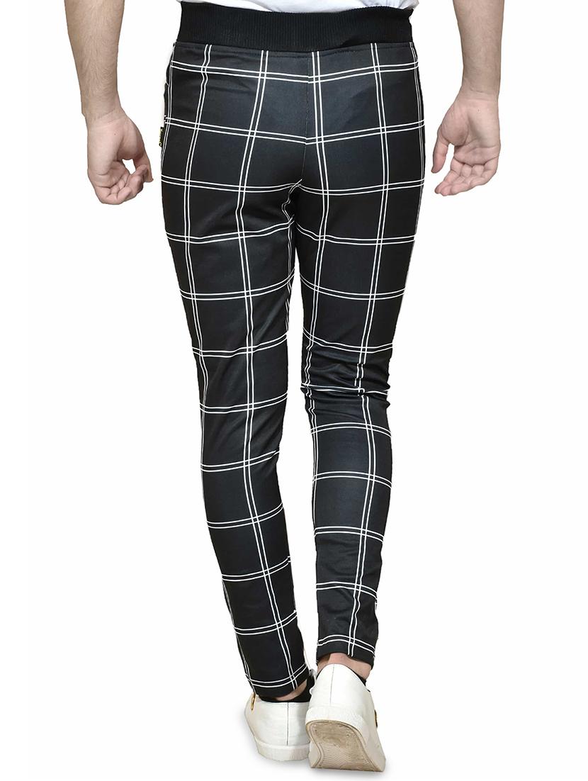 black checkered track pants - 16343129 - Zoom Image - 3
