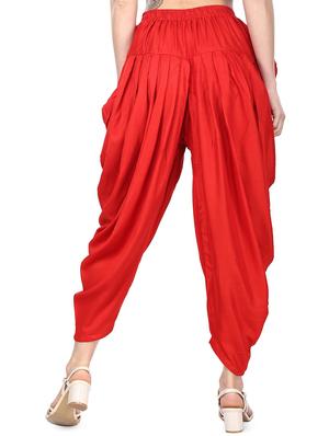 red cotton dhoti salwar salwars - 16343155 - Standard Image - 3